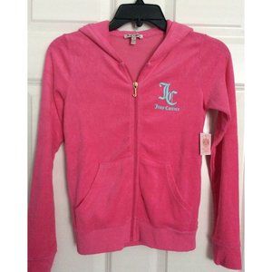 NWT, Juicy Couture, Girls Size 12, Black Label Terry Hoodie, Orig Msrp $78.50